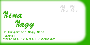 nina nagy business card